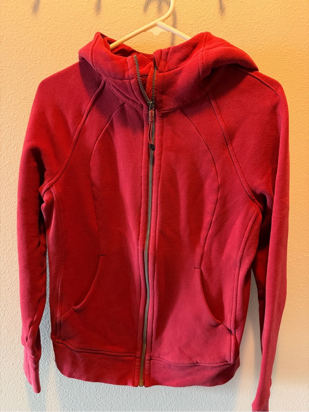 lululemon athletica Deep Red scuba Hoodie